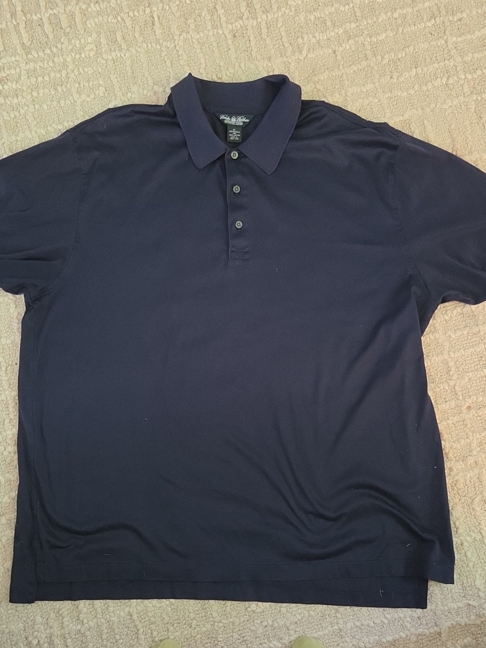 Brooks Brothers Country Club Men's 100% Cotton Performance Polo Shirt Navy XL